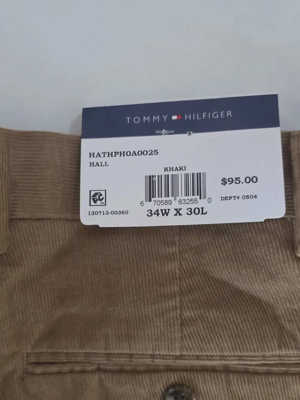 Men's Brown Classic Chino Pants New